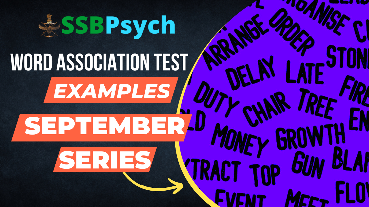 Word Association Test Words September Series SSBPsych