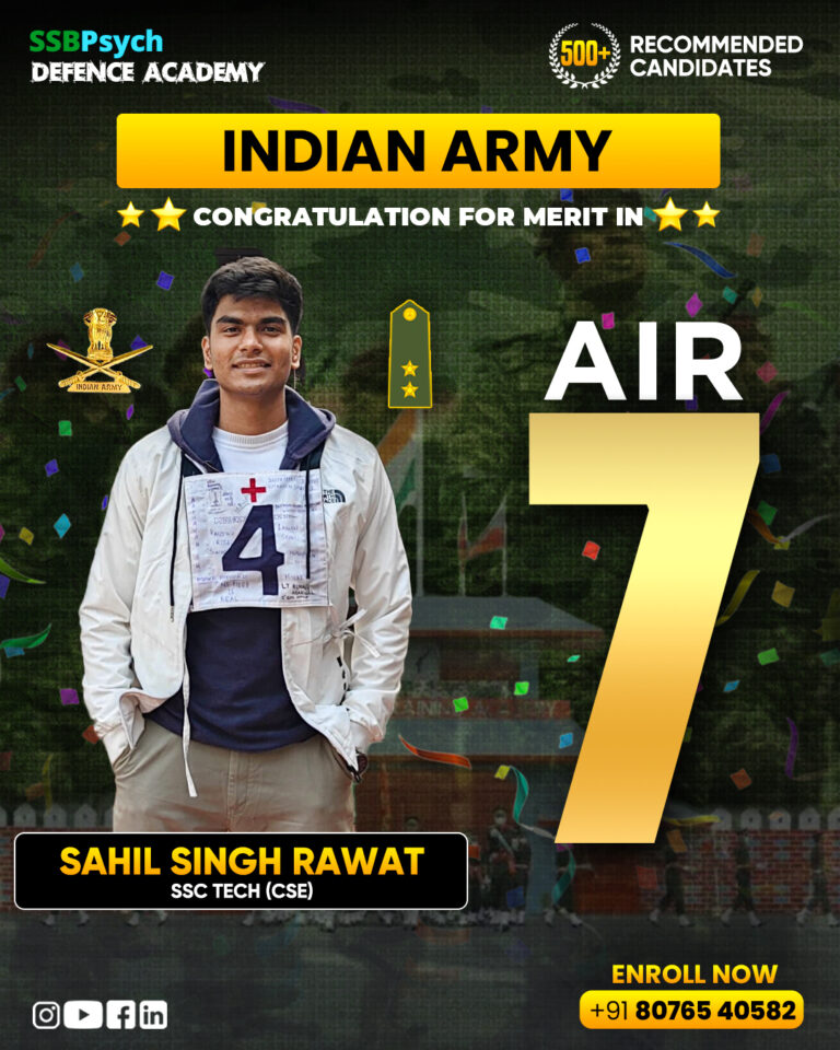 Sahil Singh Rawat AIR 7