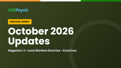 Indian Army October 2026 updates - SSBPsych