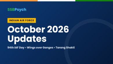 Indian Air Force October 2026 updates - SSBPsych