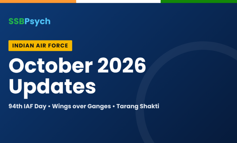 Indian Air Force October 2026 updates - SSBPsych