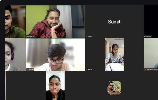 Psychology writing practice on Zoom