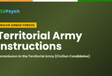 Territorial Army Instructions - SSBPsych