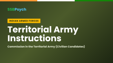 Territorial Army Instructions - SSBPsych